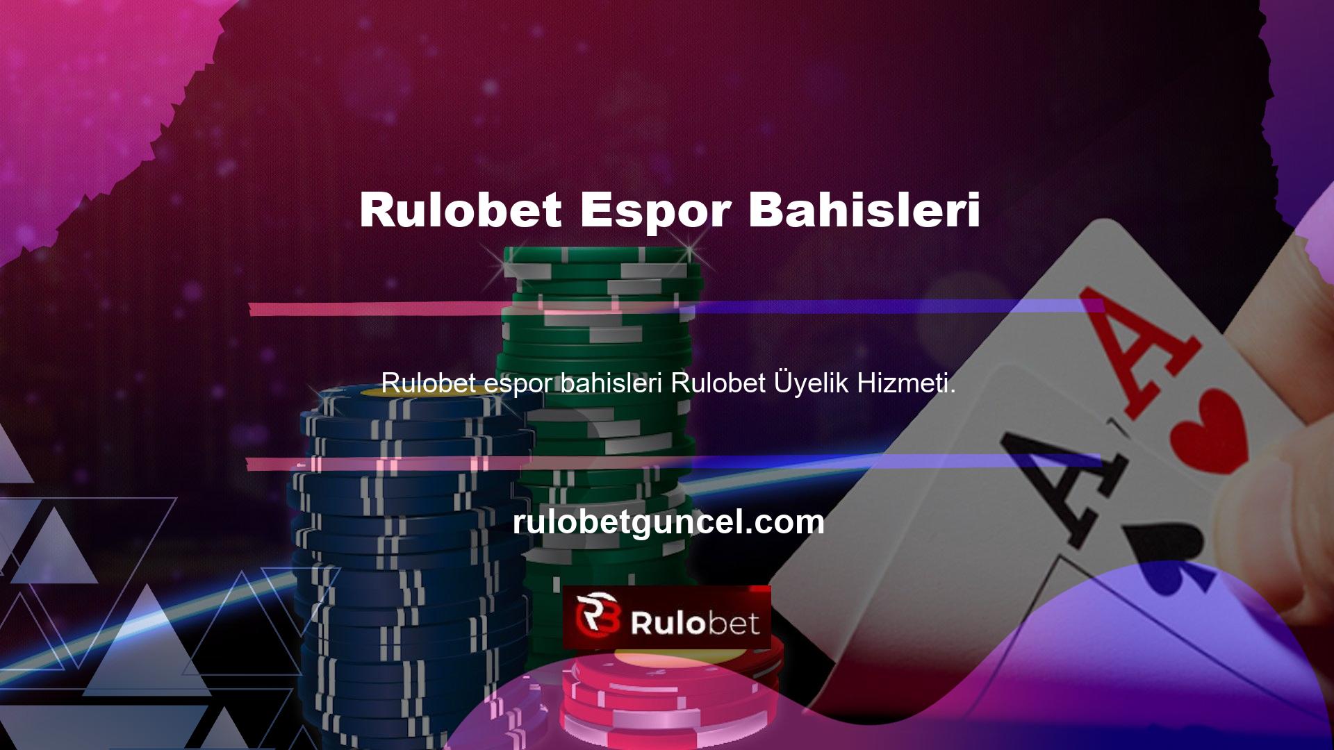 Rulobet e-spor bahis oranları e-spor bahis miktarları son derece aşırıdır